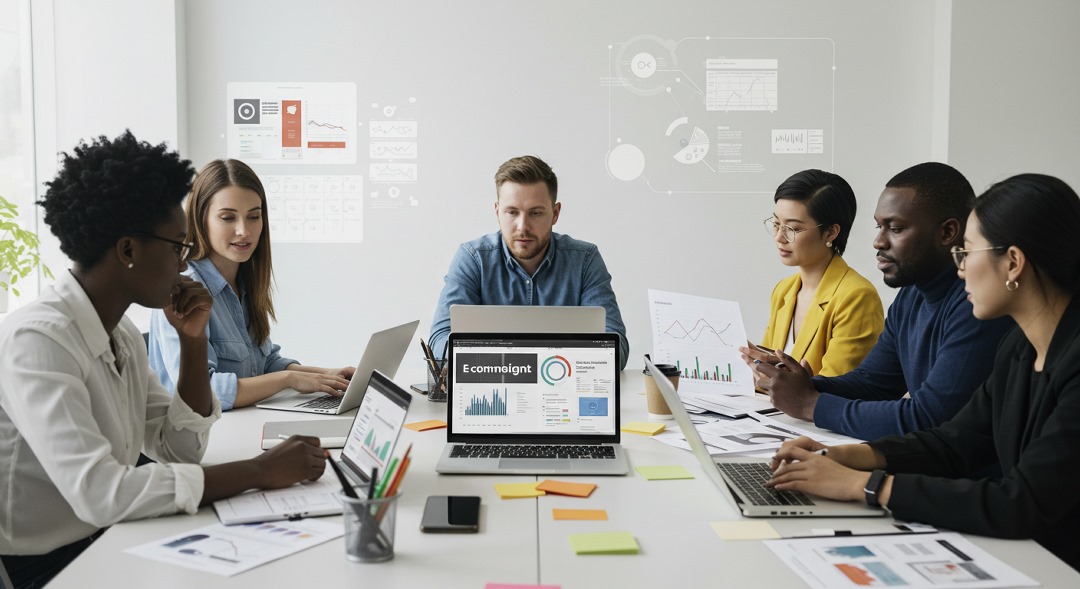 Analytics dashboard showing business metrics and charts